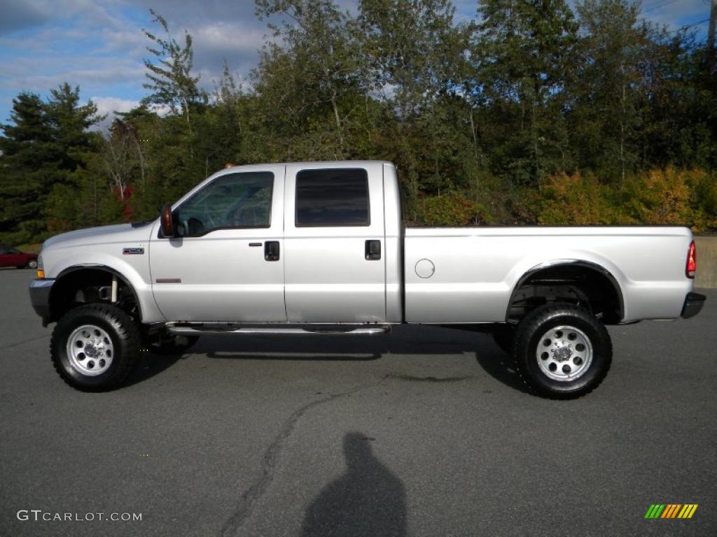 2004 F250 Super Duty Lariat Crew Cab 4x4 - Silver Metallic / Medium Flint photo #8