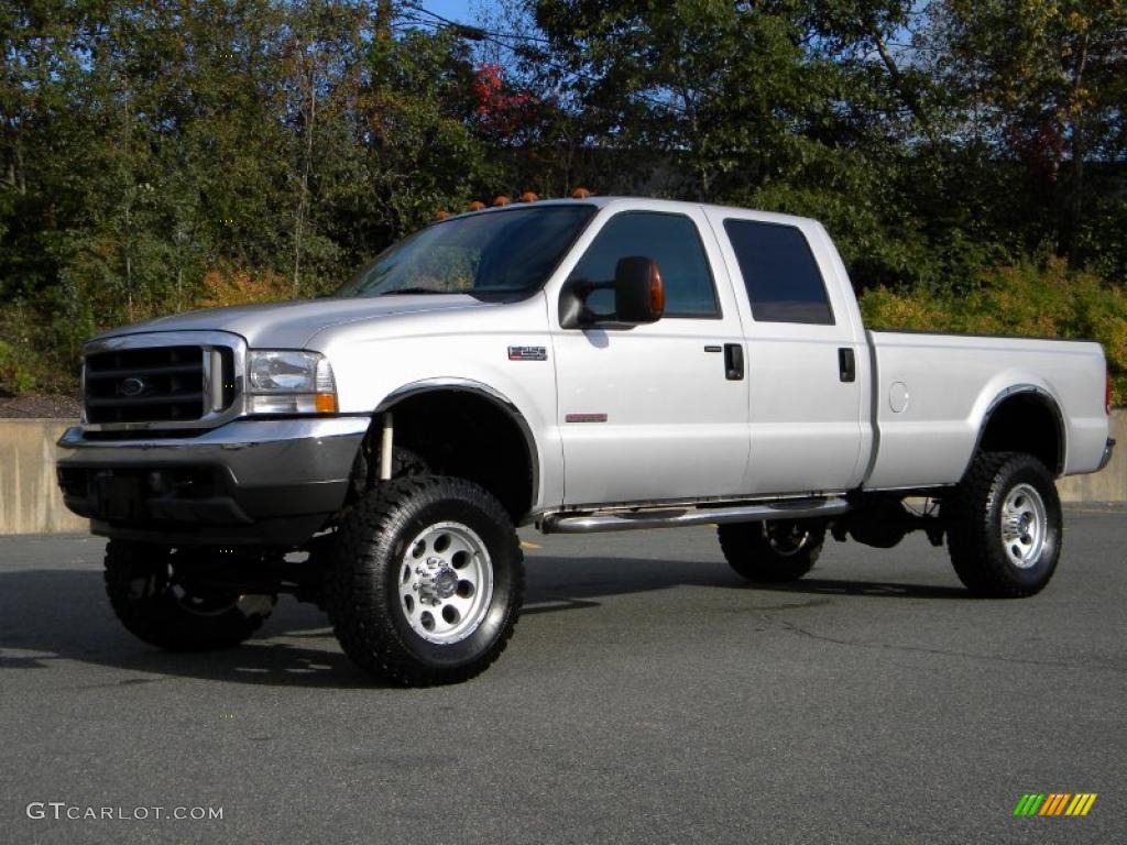 2004 F250 Super Duty Lariat Crew Cab 4x4 - Silver Metallic / Medium Flint photo #13