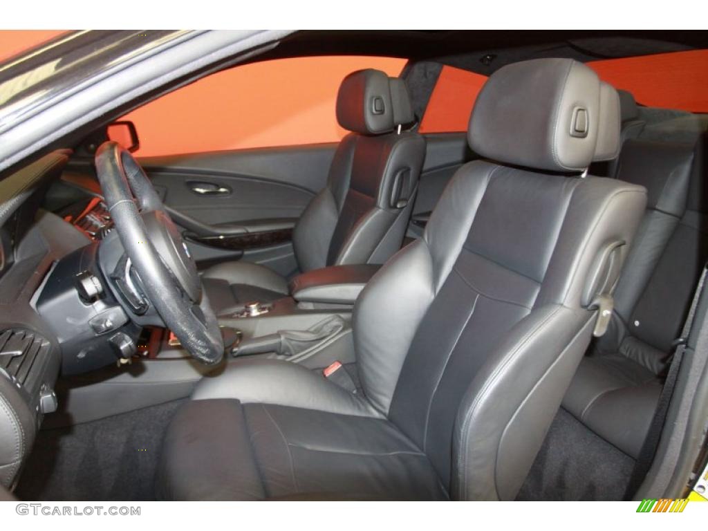 Black Dakota Leather Interior 2009 BMW 6 Series 650i Coupe Photo #40641042