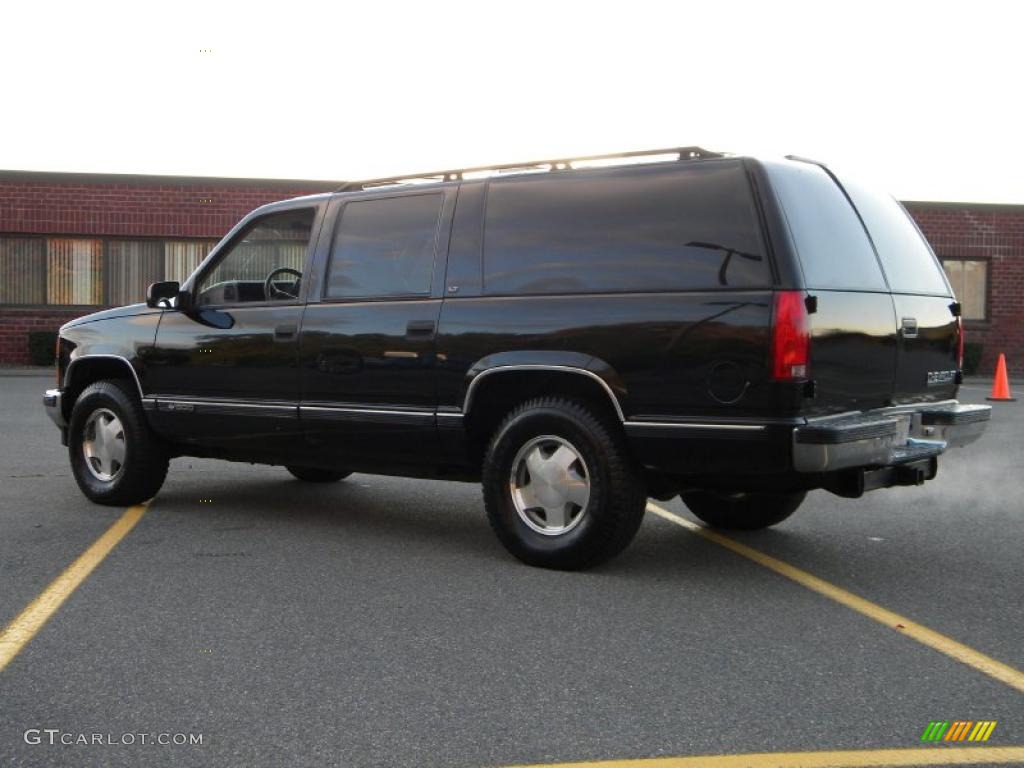 1997 Suburban K1500 LT 4x4 - Onyx Black / Gray photo #4