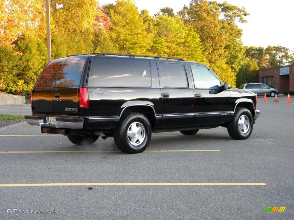 1997 Suburban K1500 LT 4x4 - Onyx Black / Gray photo #8