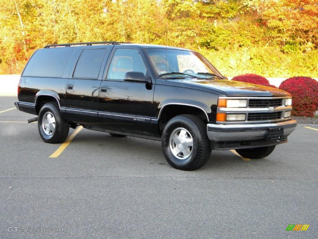 1997 Suburban K1500 LT 4x4 - Onyx Black / Gray photo #11