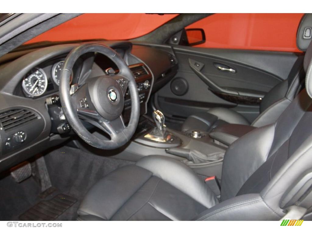 Black Dakota Leather Interior 2009 BMW 6 Series 650i Coupe Photo #40641230