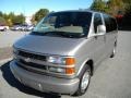 Light Pewter Metallic 2002 Chevrolet Express 1500 LT Passenger Van Exterior