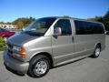 Light Pewter Metallic 2002 Chevrolet Express 1500 LT Passenger Van Exterior