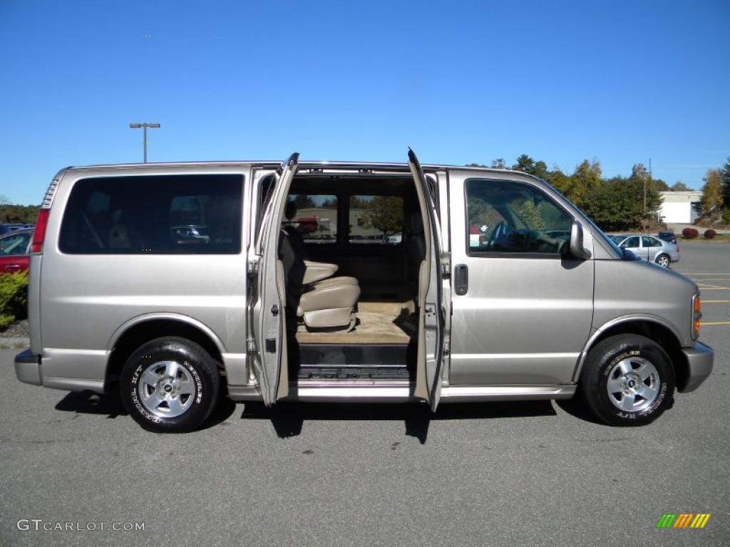 Light Pewter Metallic 2002 Chevrolet Express 1500 LT Passenger Van Exterior Photo #40644210