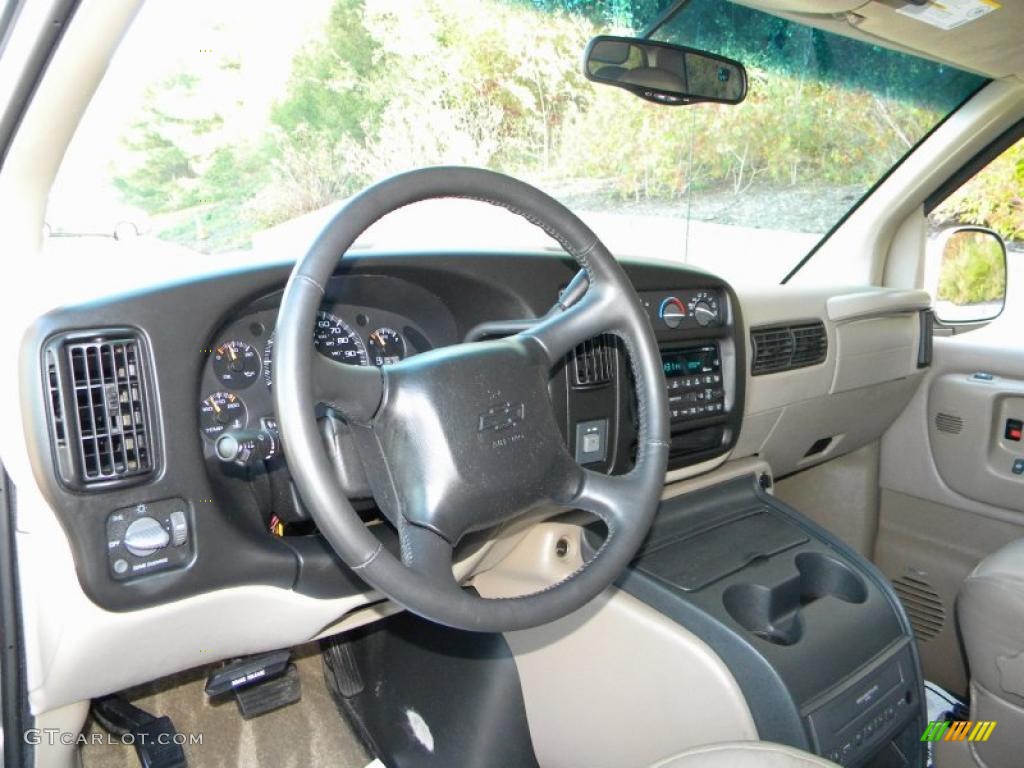 2002 Chevrolet Express 1500 LT Passenger Van Neutral Dashboard Photo #40644414