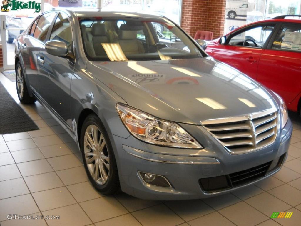 2011 Genesis 4.6 Sedan - Sterling Blue Metallic / Cashmere photo #3