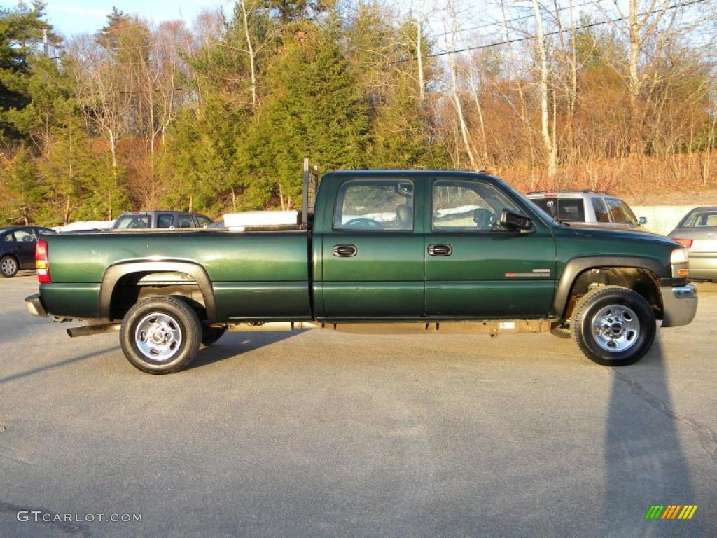 2003 Sierra 2500HD SLT Crew Cab - Polo Green Metallic / Dark Pewter photo #4