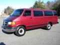 2000 Medium Red Metallic Dodge Ram Van 3500 Passenger  photo #2