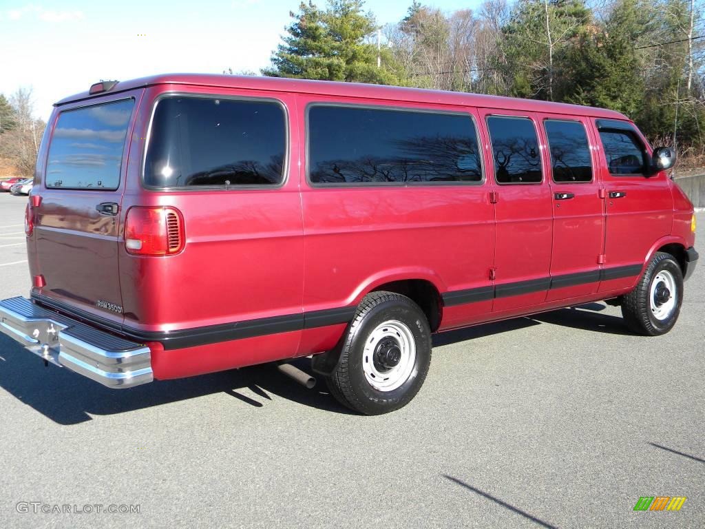 Medium Red Metallic 2000 Dodge Ram Van 3500 Passenger Exterior Photo #40645746