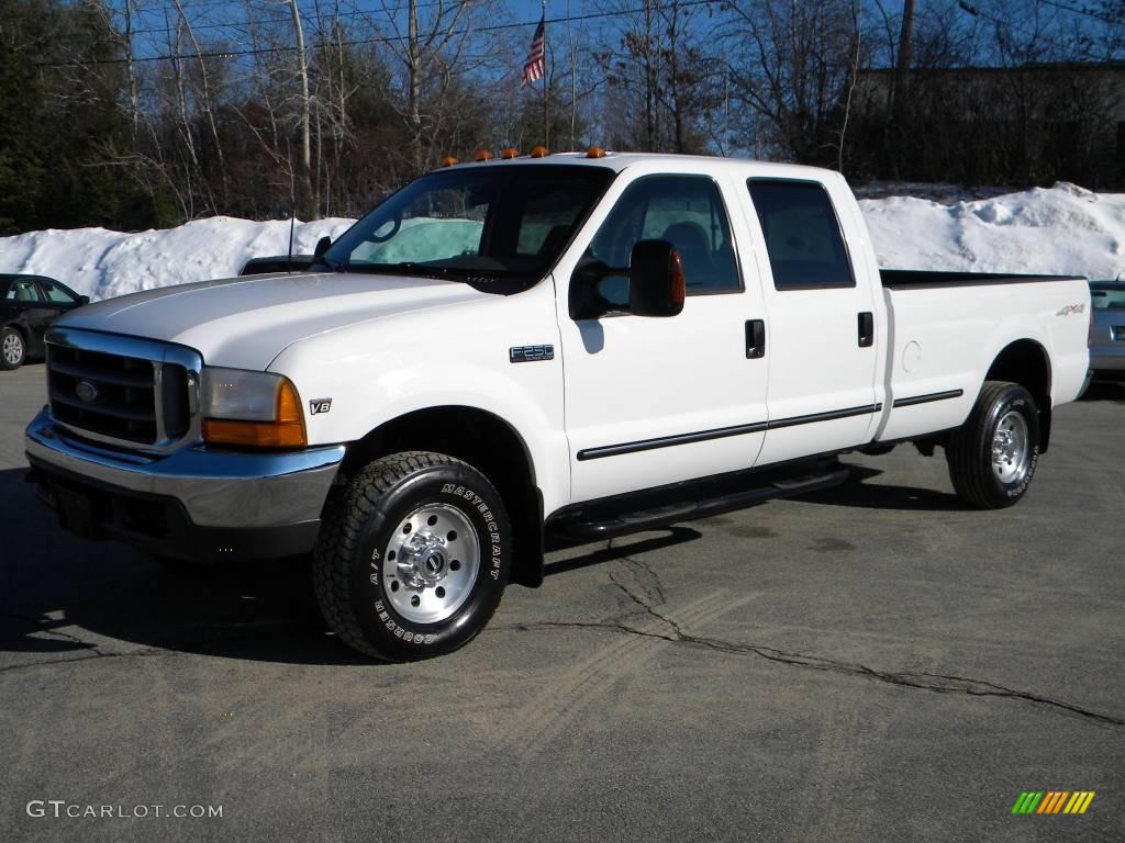 Oxford White 1999 Ford F250 Super Duty XLT Crew Cab 4x4 Exterior Photo #40645858