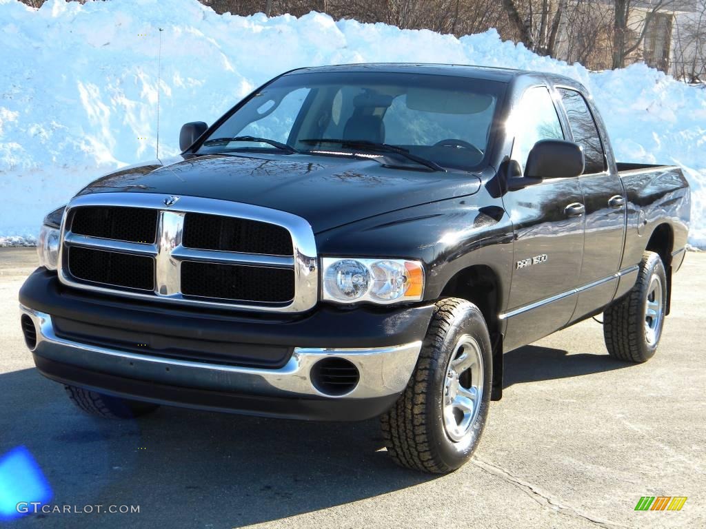 2002 Ram 1500 ST Quad Cab 4x4 - Black / Dark Slate Gray photo #2