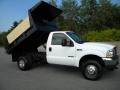 Oxford White - F350 Super Duty XL Regular Cab 4x4 Dump Truck Photo No. 4