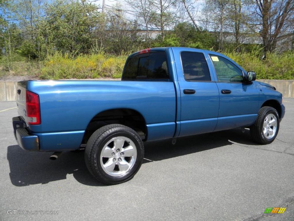 2003 Ram 1500 SLT Quad Cab 4x4 - Atlantic Blue Pearl / Dark Slate Gray photo #12