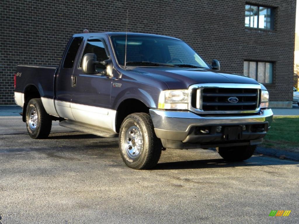 2002 F250 Super Duty XLT SuperCab 4x4 - True Blue Metallic / Medium Flint photo #13