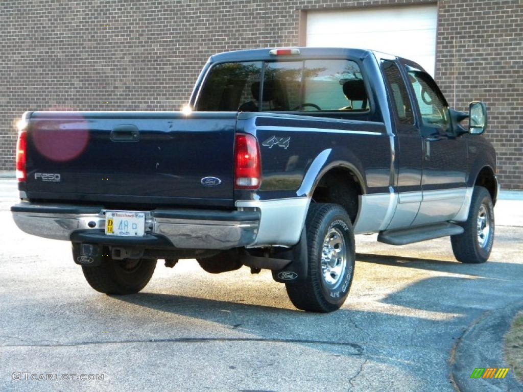 2002 F250 Super Duty XLT SuperCab 4x4 - True Blue Metallic / Medium Flint photo #21