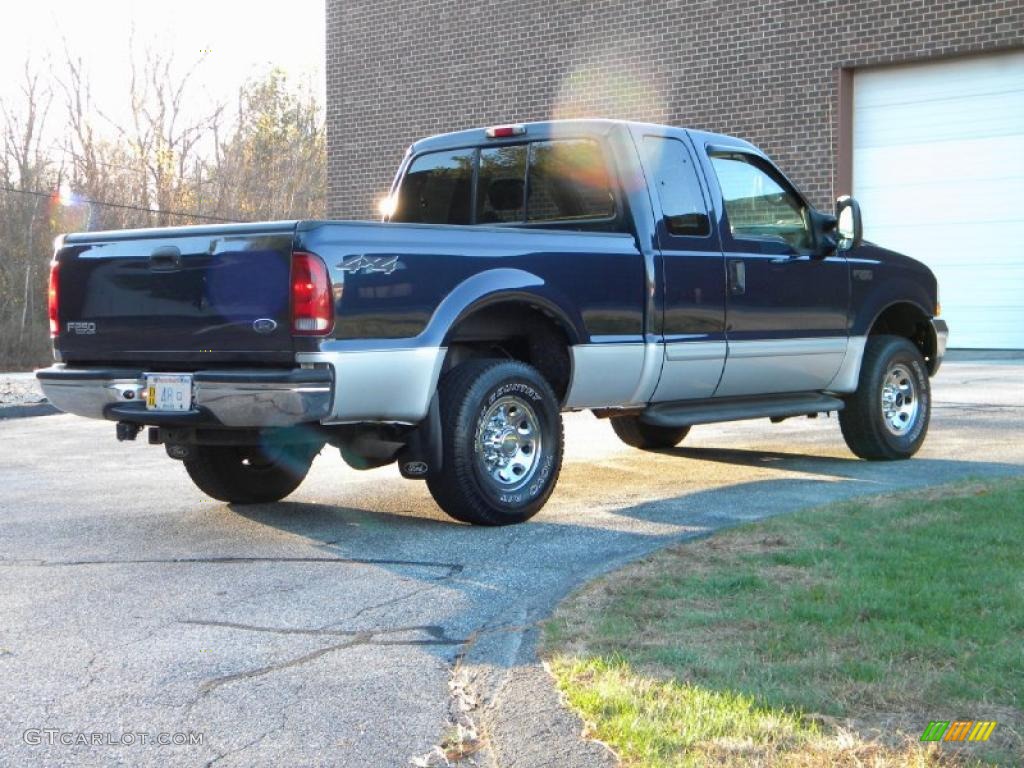 2002 F250 Super Duty XLT SuperCab 4x4 - True Blue Metallic / Medium Flint photo #22