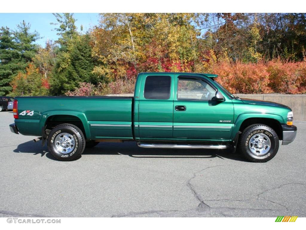 Meadow Green Metallic 2000 Chevrolet Silverado 2500 LT Extended Cab 4x4 Exterior Photo #40649058