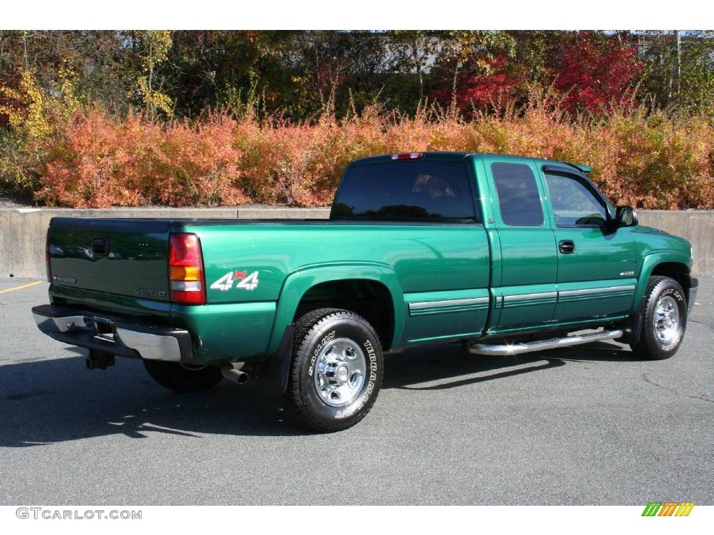 Meadow Green Metallic 2000 Chevrolet Silverado 2500 LT Extended Cab 4x4 Exterior Photo #40649070