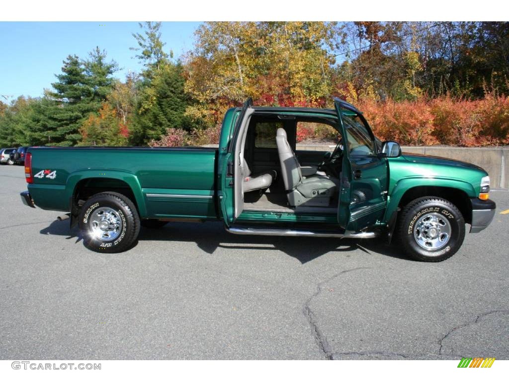 2000 Silverado 2500 LT Extended Cab 4x4 - Meadow Green Metallic / Medium Gray photo #7