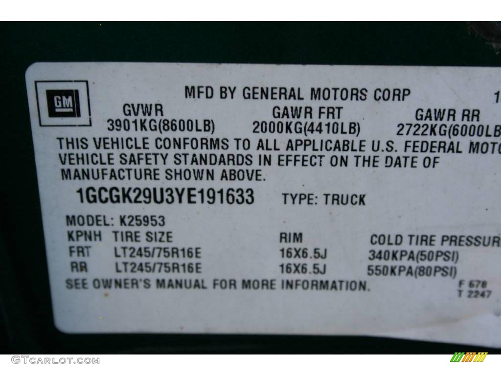 2000 Silverado 2500 LT Extended Cab 4x4 - Meadow Green Metallic / Medium Gray photo #45