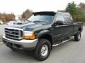 2001 Dark Highland Green Metallic Ford F350 Super Duty Lariat Crew Cab 4x4  photo #2