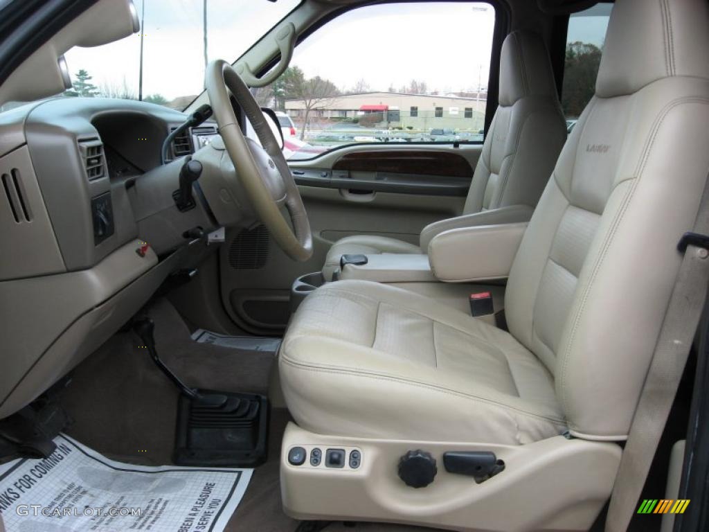 Medium Parchment Interior 2001 Ford F350 Super Duty Lariat Crew Cab 4x4 Photo #40650147