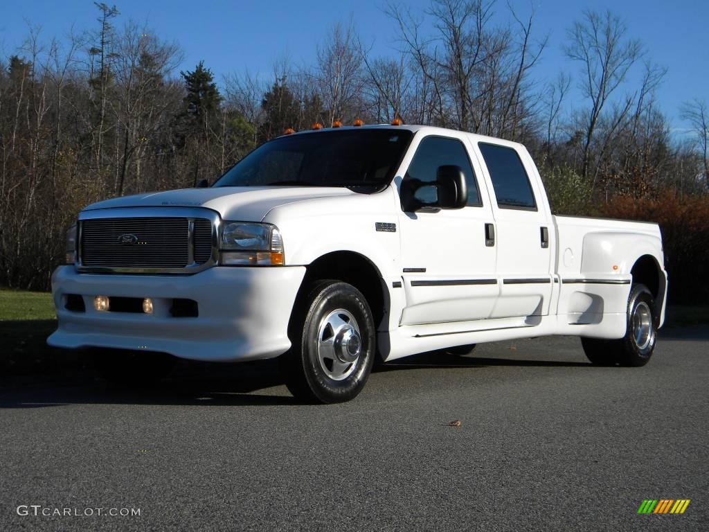 Oxford White 2002 Ford F350 Super Duty XLT Crew Cab 4x4 Dually Exterior Photo #40651035