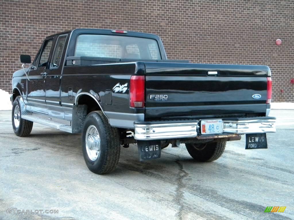 1997 F250 XLT Extended Cab 4x4 - Black / Medium Graphite photo #4
