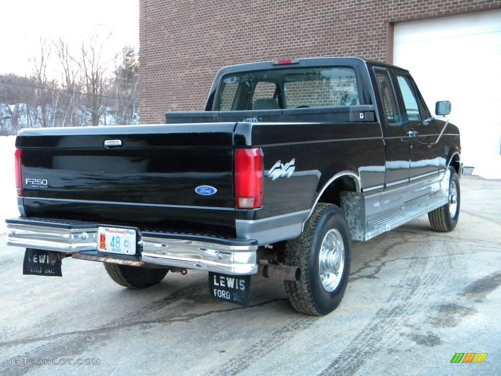 1997 F250 XLT Extended Cab 4x4 - Black / Medium Graphite photo #6