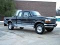 Black 1997 Ford F250 XLT Extended Cab 4x4 Exterior