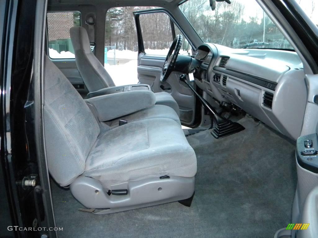Medium Graphite Interior 1997 Ford F250 XLT Extended Cab 4x4 Photo #40652612