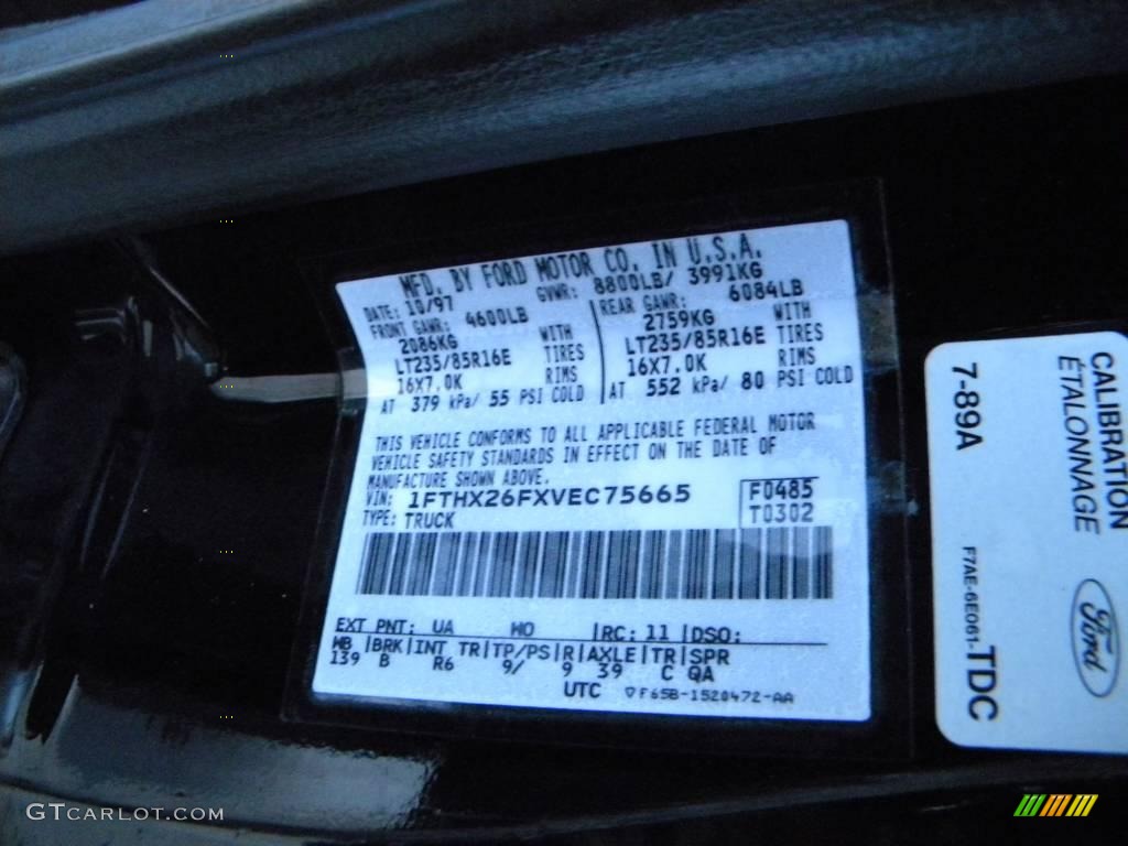 1997 F250 XLT Extended Cab 4x4 - Black / Medium Graphite photo #46