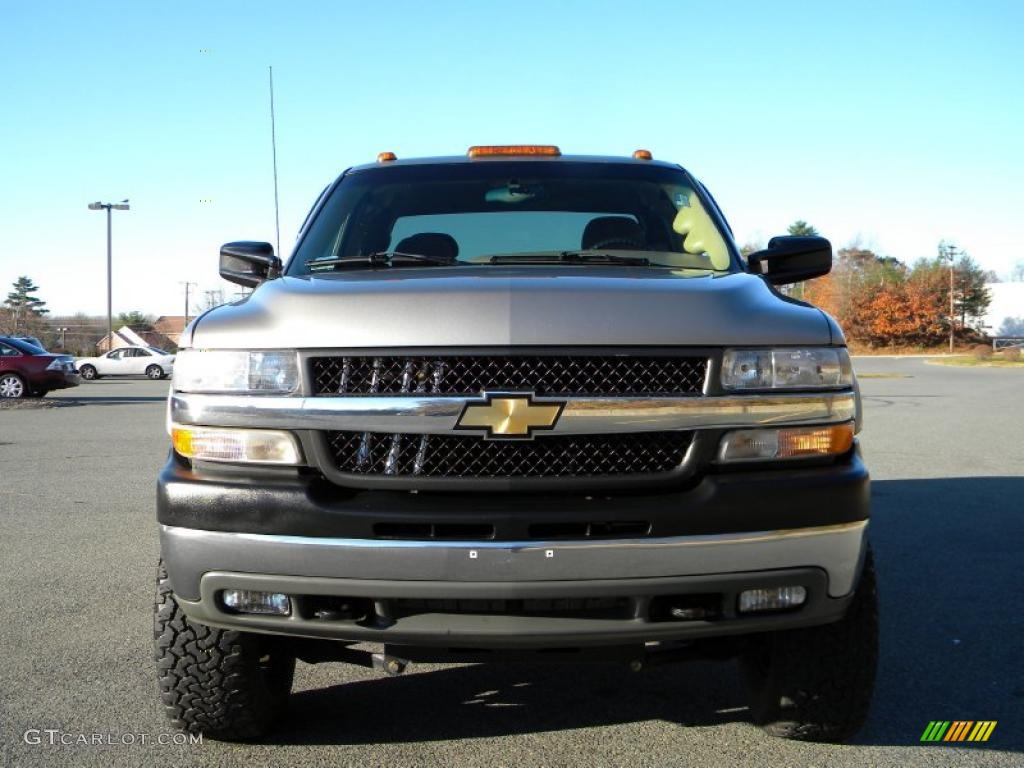 2001 Silverado 2500HD LS Extended Cab 4x4 - Light Pewter Metallic / Tan photo #1