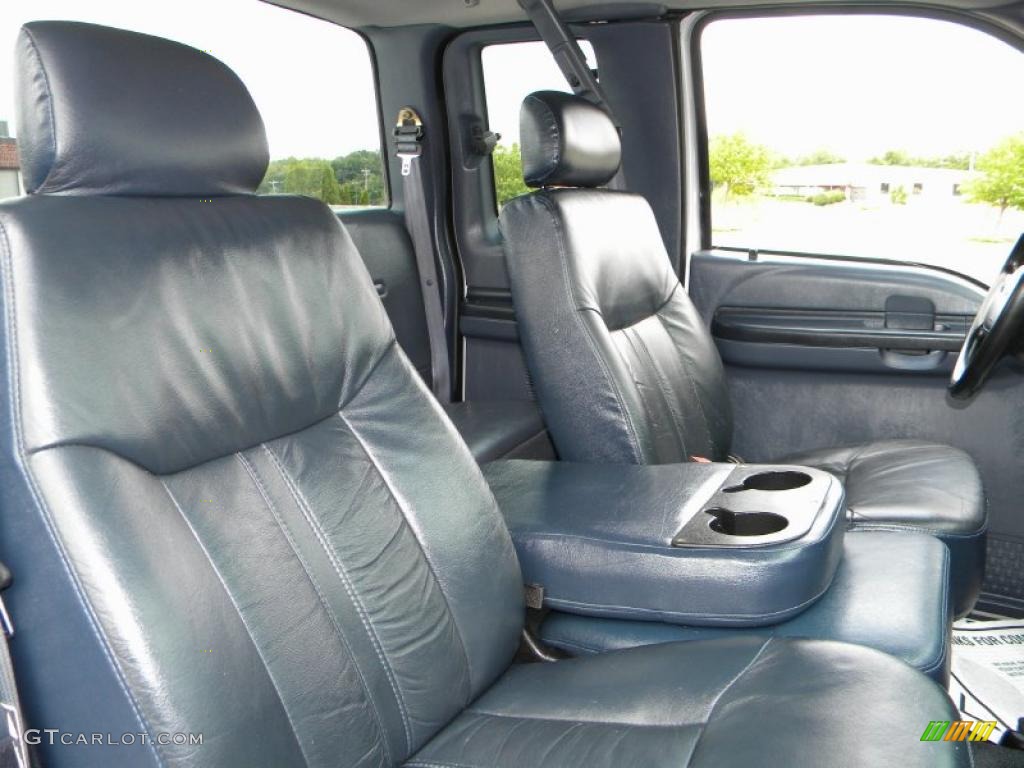 Dark Denim Blue Interior 2001 Ford F250 Super Duty XL SuperCab 4x4 Photo #40653607