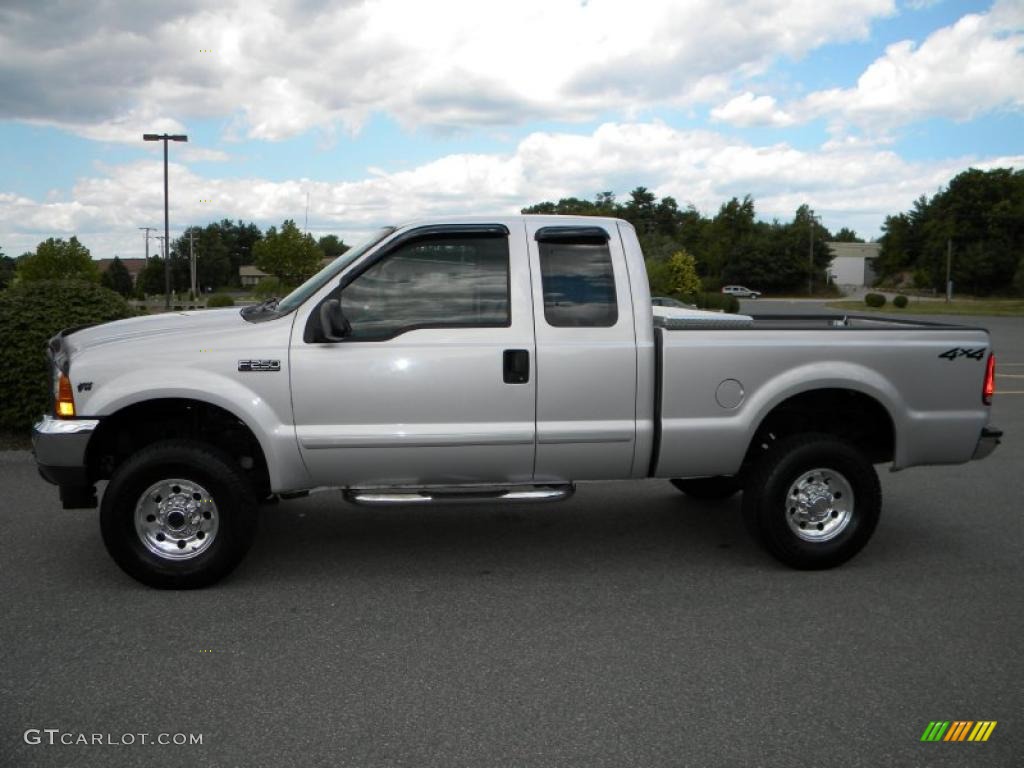 2001 F250 Super Duty XL SuperCab 4x4 - Silver Metallic / Dark Denim Blue photo #53