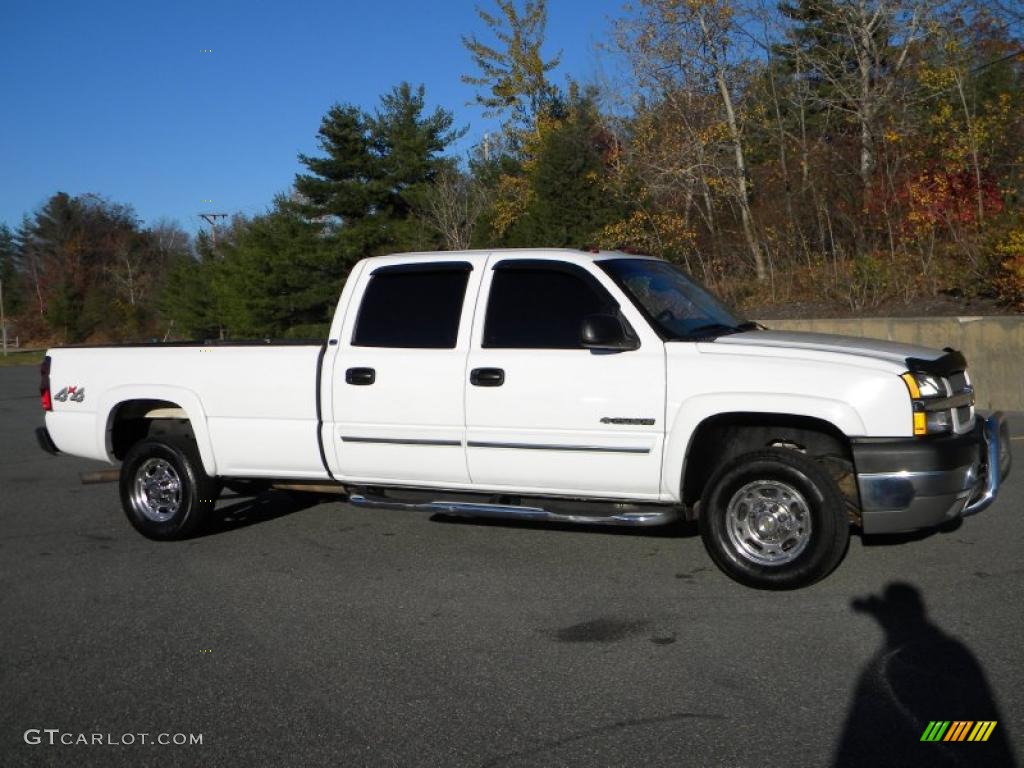 2004 Silverado 2500HD LS Crew Cab 4x4 - Summit White / Dark Charcoal photo #14