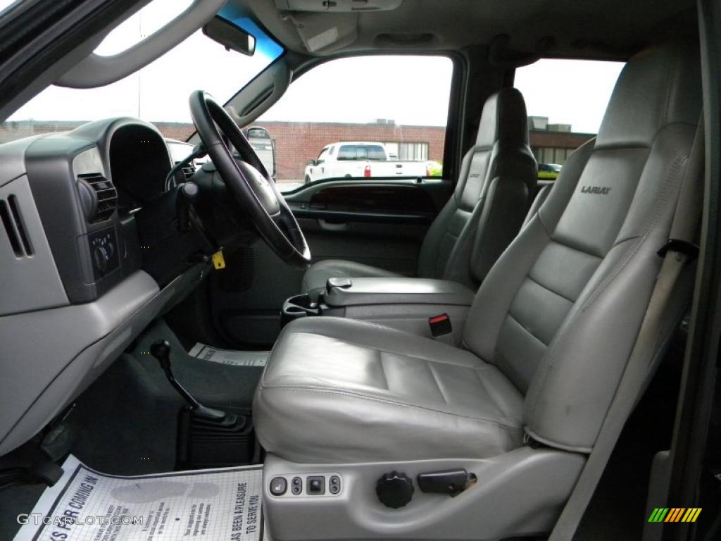 Medium Flint Interior 2005 Ford F450 Super Duty Lariat Crew Cab 4x4 Chassis Photo #40655719