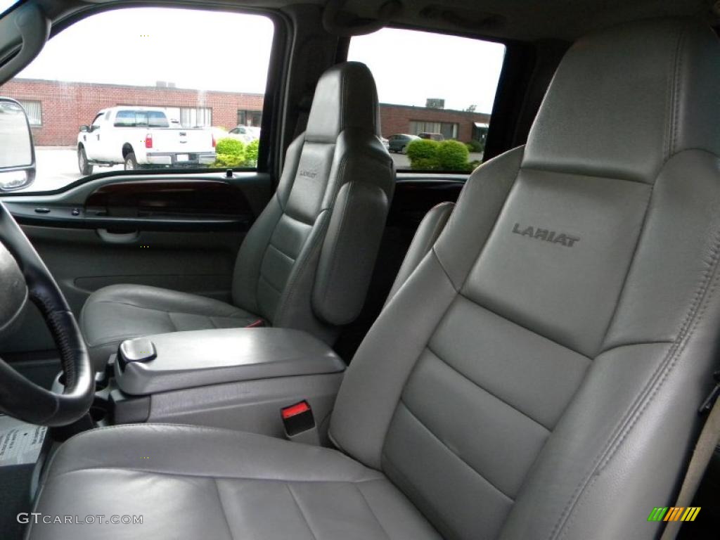 Medium Flint Interior 2005 Ford F450 Super Duty Lariat Crew Cab 4x4 Chassis Photo #40655735