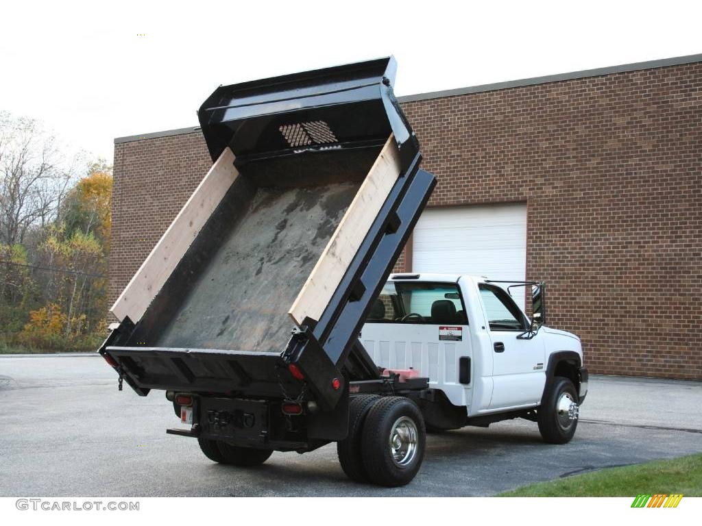 2005 Silverado 3500 Regular Cab 4x4 Chassis Dump Truck - Summit White / Dark Charcoal photo #23