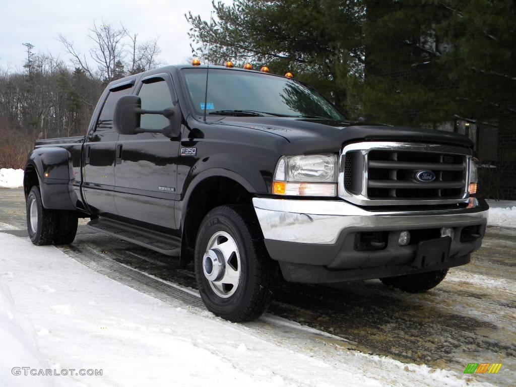 2002 F350 Super Duty Lariat Crew Cab 4x4 Dually - Black / Medium Flint photo #10