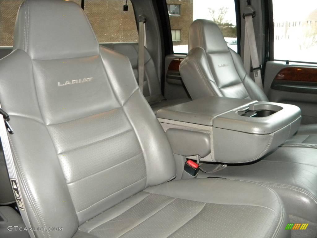 Medium Flint Interior 2002 Ford F350 Super Duty Lariat Crew Cab 4x4 Dually Photo #40656239