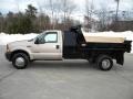 Light Prairie Tan Metallic 1999 Ford F350 Super Duty XL Regular Cab 4x4 Dump Truck Exterior