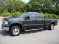 2005 Dark Green Satin Metallic Ford F250 Super Duty XLT Crew Cab 4x4  photo #2