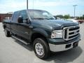 2005 Dark Green Satin Metallic Ford F250 Super Duty XLT Crew Cab 4x4  photo #7