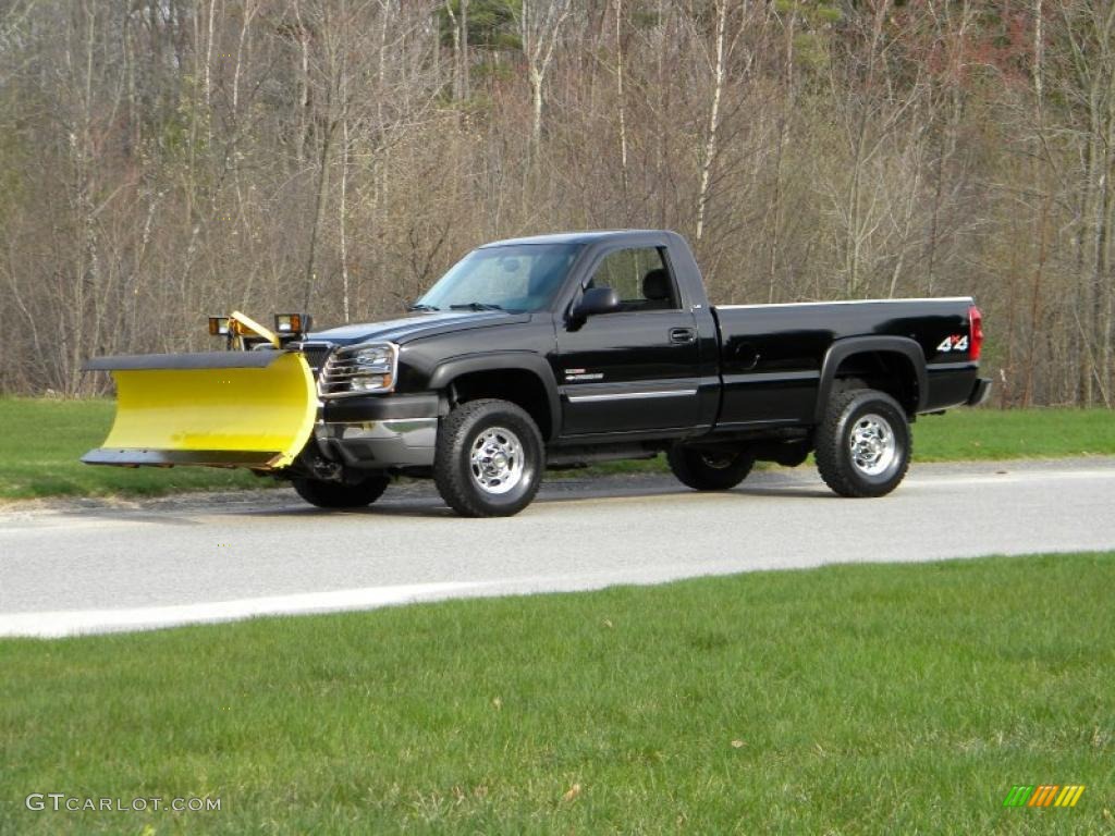 2003 Silverado 2500HD LS Regular Cab 4x4 - Black / Dark Charcoal photo #53