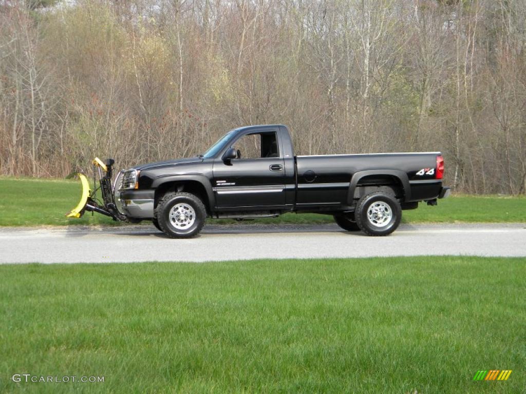 2003 Silverado 2500HD LS Regular Cab 4x4 - Black / Dark Charcoal photo #54