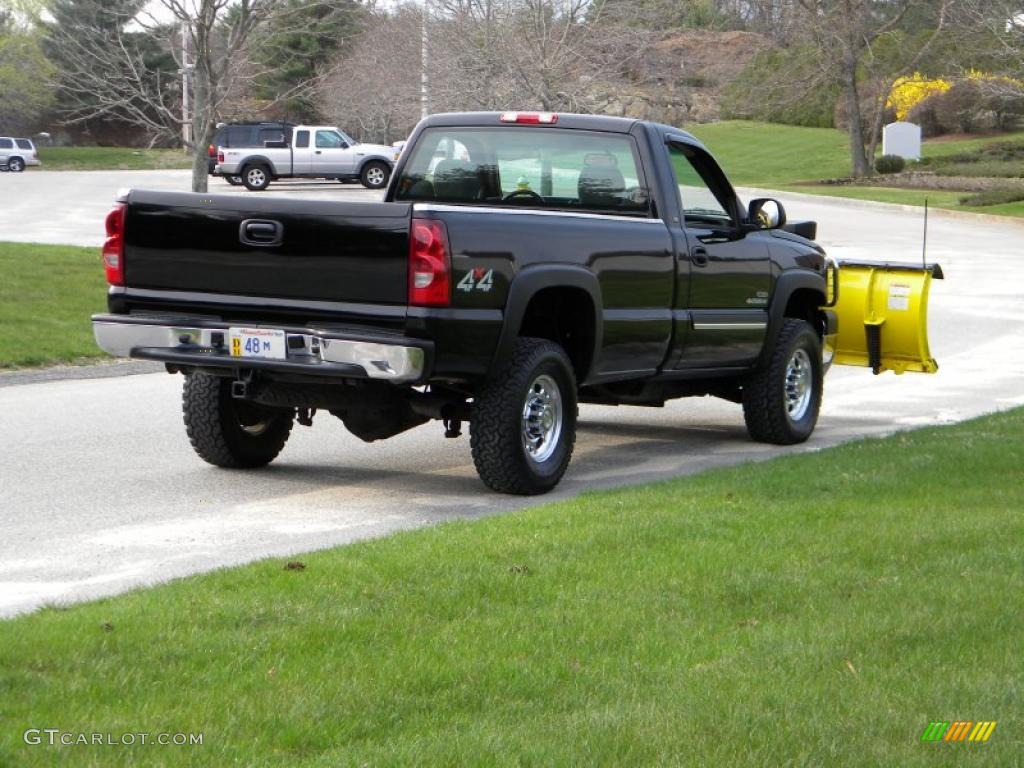 2003 Silverado 2500HD LS Regular Cab 4x4 - Black / Dark Charcoal photo #56