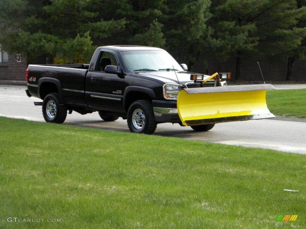 2003 Silverado 2500HD LS Regular Cab 4x4 - Black / Dark Charcoal photo #57